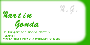 martin gonda business card